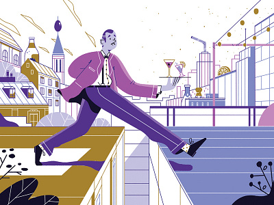 Aperitivo 🍸 character character design design gold illustration photoshop print