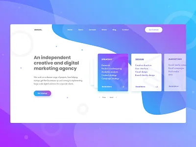 Agency Website v.2 agency awesome company corporate creative gradient modern shapes slider ui design web design website