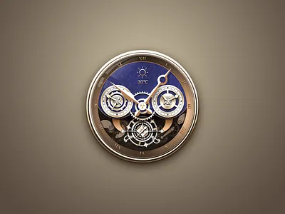 Gold theme clock app china clock icon logo theme time