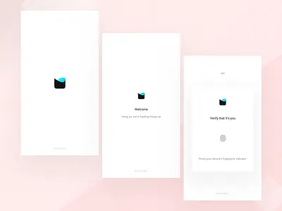App verification - Animation frames animation app fingerprint frames hero lock screen logotype minimalistic typography verification