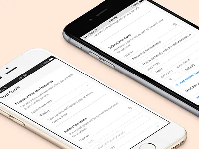 Line Items / Quote Creation dashboard managedbyq quote