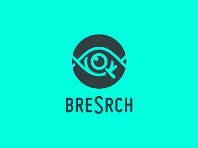 breSrch - final app blue branding data digital eye information logo magnifying glass search security