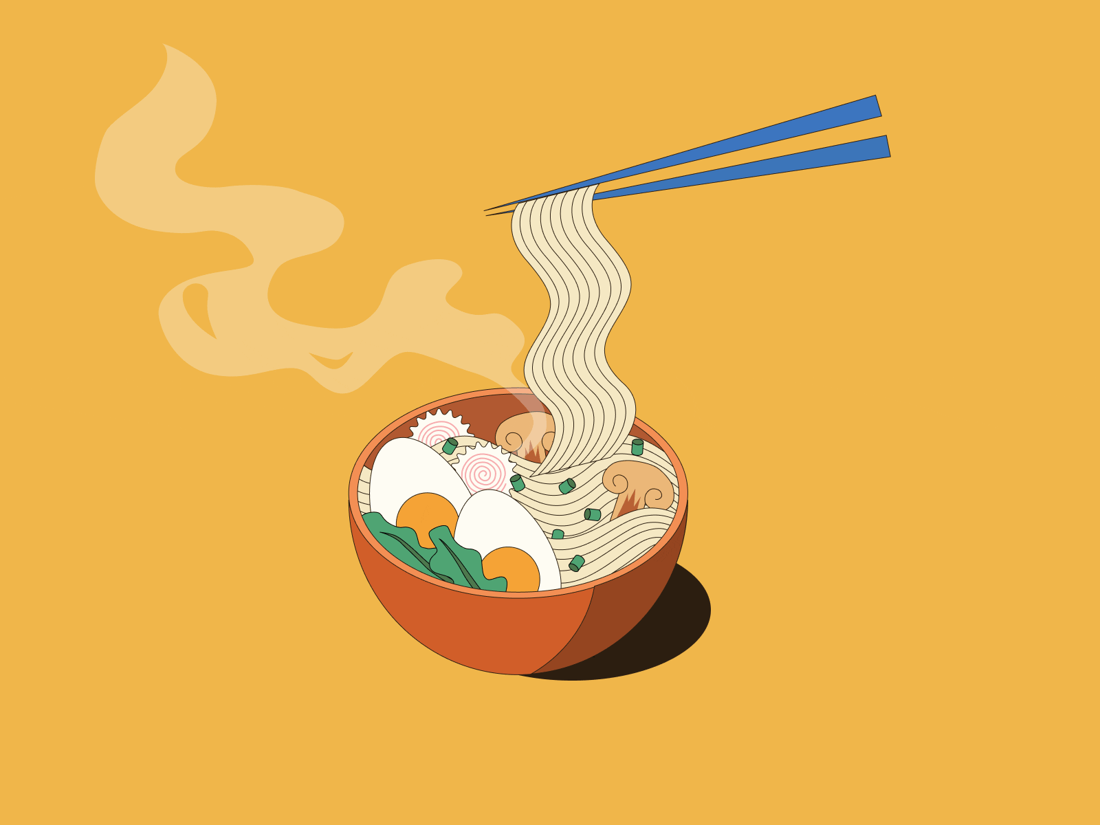 Ramen animation asian food bowl food gif illustration ramen soup