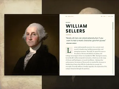 Staff bio bio history lightbox ui