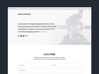 Personal Website Update design designer landing page personal portfolio recruit resume ui ux web design website