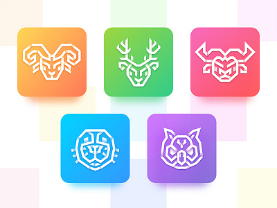 Colorful Animal Icons