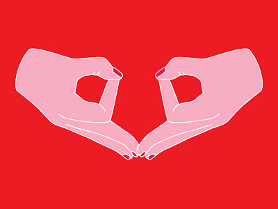 Ovary Gang feminism hand sign hands illustration ovary gang pink red