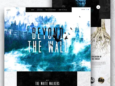 White Walkers design game of thrones minimal mocktober ui ux web design website