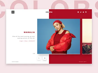 Colors Studios - Mahalia clean colors colors berlin header hip hop landing page minimal music