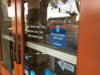 Facebook Check-In Sticker facebook retail sticker