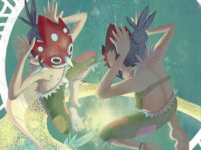 "Children of the Stars" Gemini 2d character character design children illustration design fish gemini illustration photoshop twins zodiac