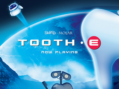 South Hill Pediatric Dentistry - Wall E dentist poster robot space teeth tooth