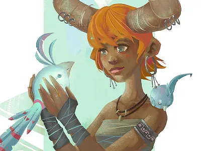 "Children of the Stars" Tauro 2d character character design children illustration design earth girl illustration photoshop tauro warrior zodiac