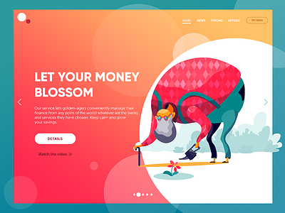 Financial Service Website business design design studio finacial finance graphic design hero image home page illustration interaction design interface service ui user experience user interface ux web web design website website design