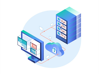 Private Servers 🗄️ chat cloud code design gradient illustration interface message open source security servers technology