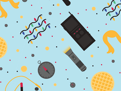 Stranger Things Pattern alphabet build something compass lights netflix pattern premiere radio skateboard stranger things upside down waffles