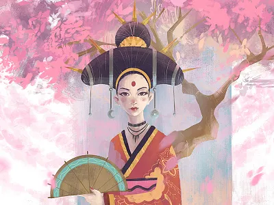 Children of the Stars Cancer 2d character character design children illustration design disney geisha girl illustration japan photoshop zodiac