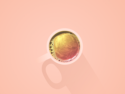 My morning coffee coffee details gradient illustration minimalist