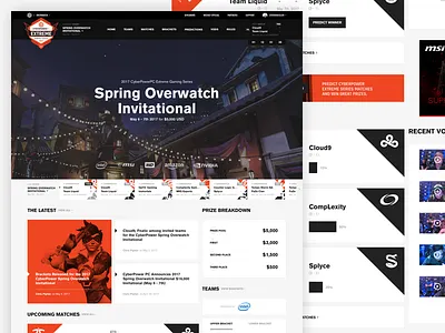 Overwatch Tournament Series Hub esports event gaming home homepage hub overwatch series sports stats tournament