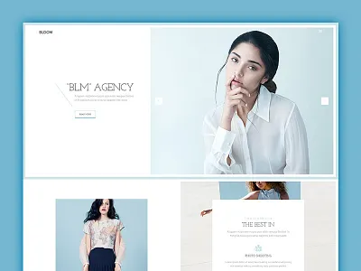 Bloom Model Agency agency design development landing model photo photography studio ui ux webdesign
