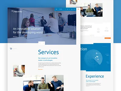 New Objectivity website design mainpage objectivity webdesign website
