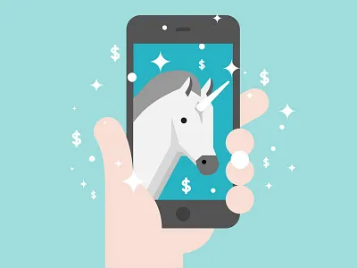 Tech Term Tuesday: Unicorn app design flat graphic design hand icon illustration iphone magic technology unicorn