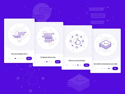 Userpace – Widget Onboarding Screens app explainer feedback flat illustration onboarding splash ui walkthrough web widget