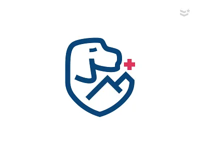 Hampton Cove Animal Hospital blue dog challenge concept dog logo logo design logo inspiration logos pet pet hospital pet logo symbol