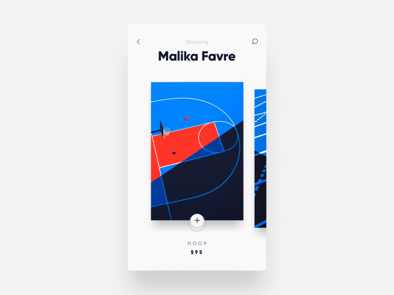 Poster Gallery animation clean illustration interaction interface poster prototype ui