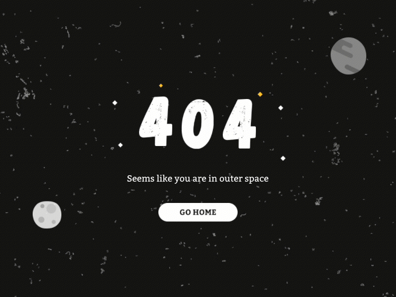 404 #DailyUI #008 404 daily dailyui gif animation ani design outer space ui website