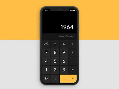 Daily UI Challenge #004 Calculator black calculator challenge dailyui japan tokyo ui ux
