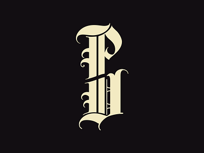 Prairie Vapour Brand Identity badge blackletter brand identity branding identity monogram prairie vapour