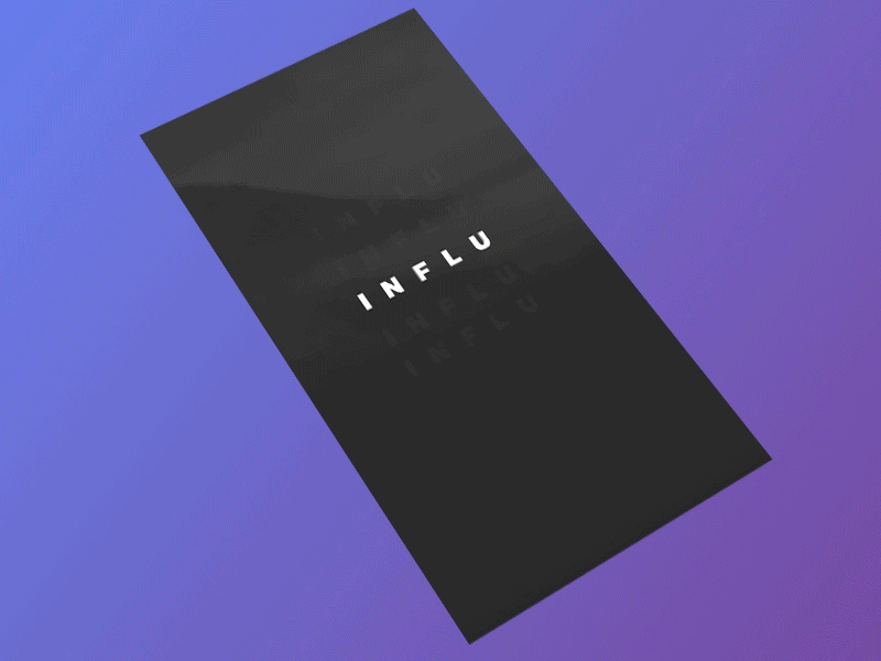INFLU - UX Flow flinto flow interaction design ios login motion product design profile splash ui ui kit ux
