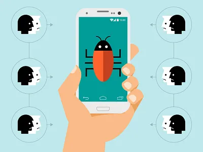 Tech Term Tuesday: Zero Day Bug app bug design flat graphic design icon illustration iphone sad technology user