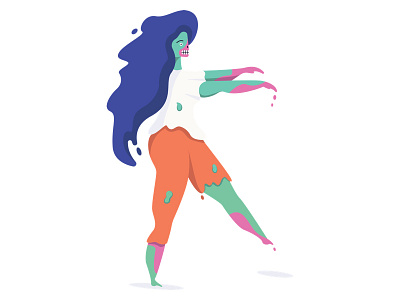 Rolling Into Halloween Like ... character design flat halloween illustration vector