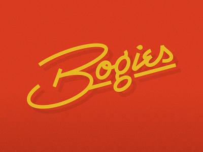 Bogies Restaurant 1950 50 century custom. type logo mid modern retro vintage