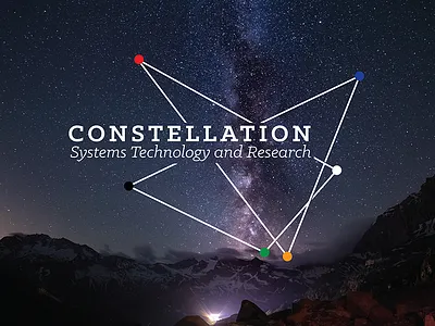 Constellation System's Logo constellation design lines logo starry night stars