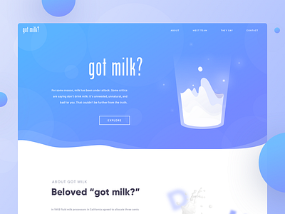 got milk? Web bright colour desktop fireart fireart studio glow milk purple ui ux web white