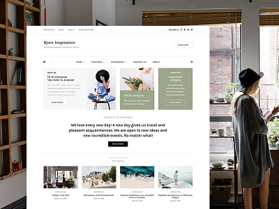 Bjorn Minimal blog blogger clean creative magazine minimal photography wordpress