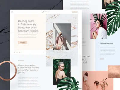 Oculas 🌿 blue fashion gold hero homepage light marble retailer rose tonik website