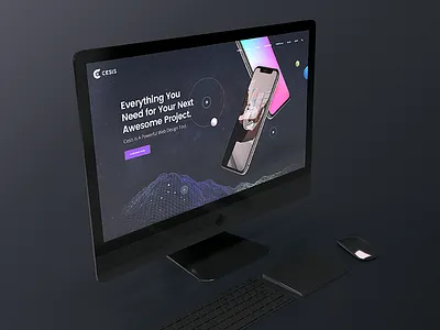 iMac 5K Black Mockups 5k screen black dark dark gradient free download freebie freebies gradient imac imac 5k imac mockup mockups