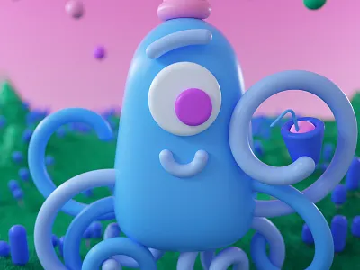 Monster Project 2017 3d c4d cinema 4d cute design illustration monster shapes toy