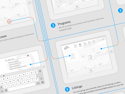 Kids App Wireframe for iPad adobe app design flow ipad mobile ui ux wireframe xd
