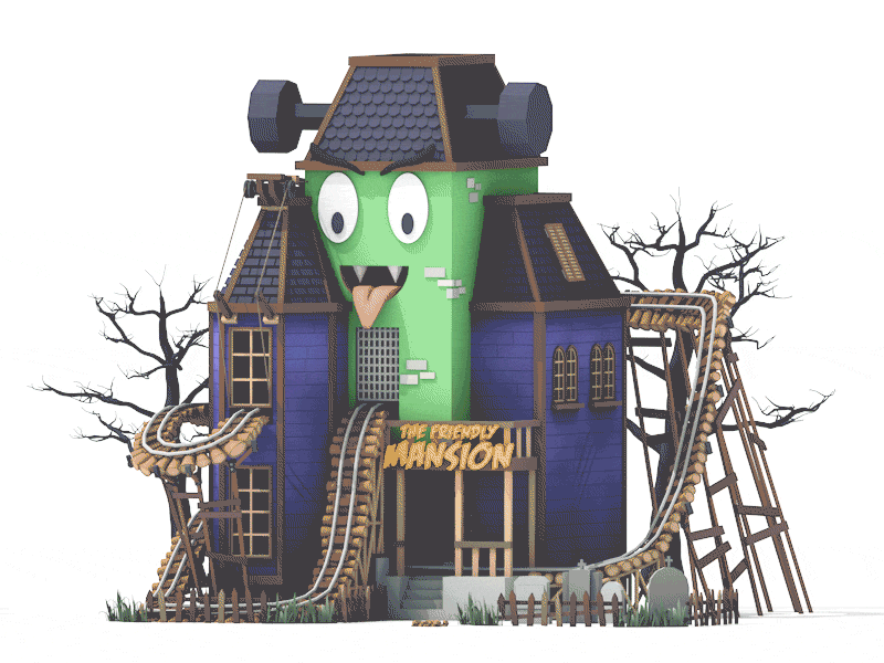 Happy Halloween! c4d cinema4d halloween lowpoly photoshop