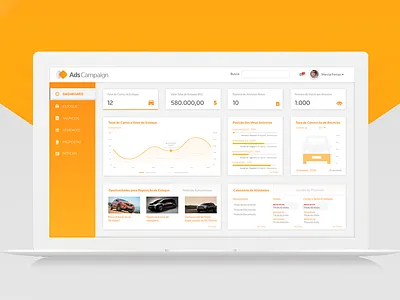Ads Campaign Dribbble Thumb app brading dashboard design interface mac stats ui ux visual identity