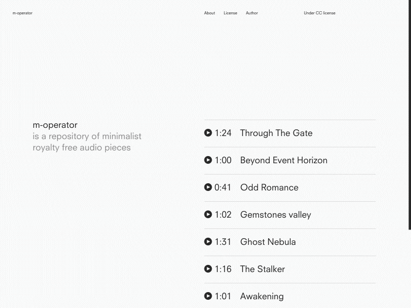 m-operator audio code colors d3js music sound webdesign website