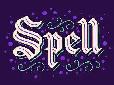 I Put A Spell On You blackletter halloween hocus pocus lettering spell witch