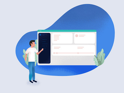 Onboarding Illustration branding card character gradient illustration marketing onboarding tutorial ui ux webpage