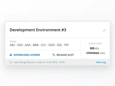 Licensing Card card cloud environment key license licensing outsystems quick serial slot view