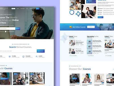 📚 Elevate Learning with a Modern E-Learning Landing Page UI 🎓 clean design course platform creative ui e learning ui edtech ui education website landing page light theme minimal ui modern ui online course online learning product design responsive design school website uiux user interface ux design web design website ui